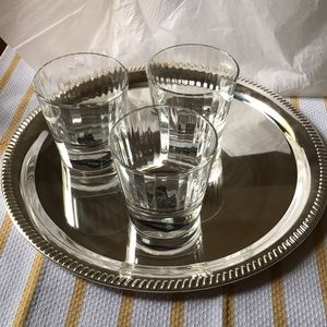 Mikasa Double Old Fashioned, Set of 3 glasses with Tray